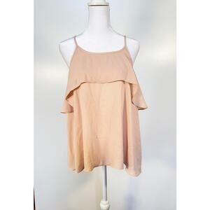Loft Soft Pink Sleeveless Flowy Top Size‎ S